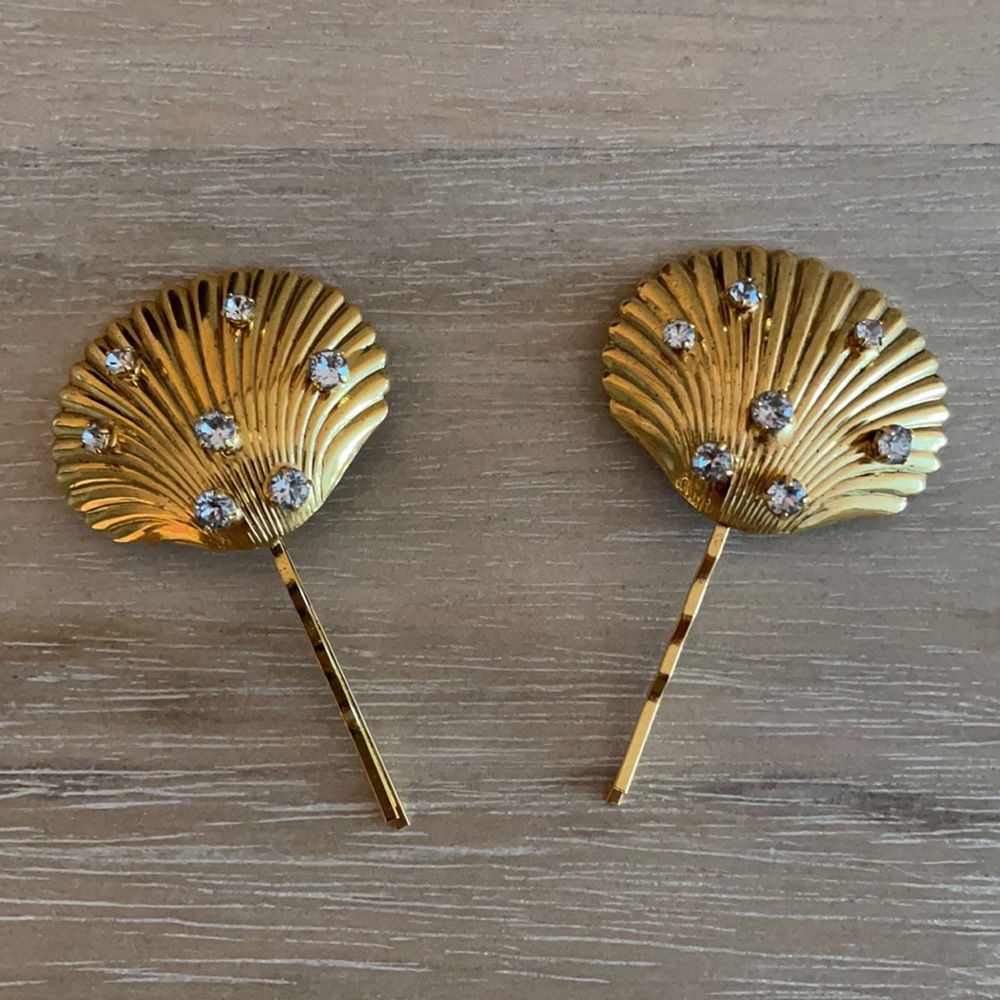 Never worn Jennifer Behr Shell Hair Pins (2x)